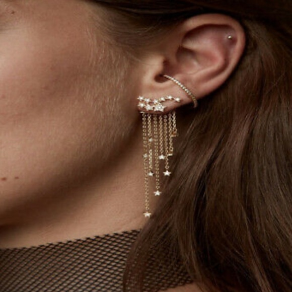 New 18k gold plated star earrings - Picture 2 of 3